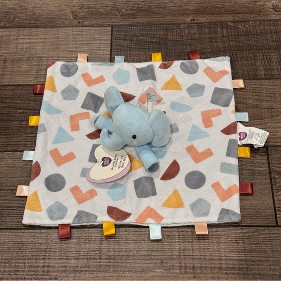 Parent's Choice Security Blanket Blue Elephant Buddy Lovey Plush NWT 12x12in New - Picture 1 of 9